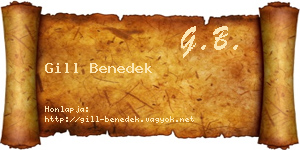 Gill Benedek névjegykártya